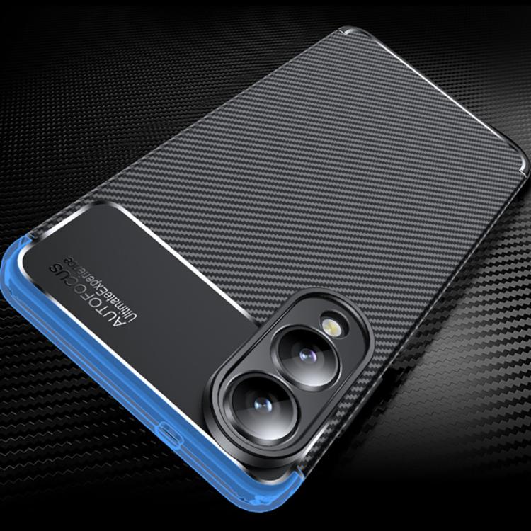 For Samsung Galaxy S25 Edge 5G Carbon Fiber Texture Shockproof TPU Phone Case - Black