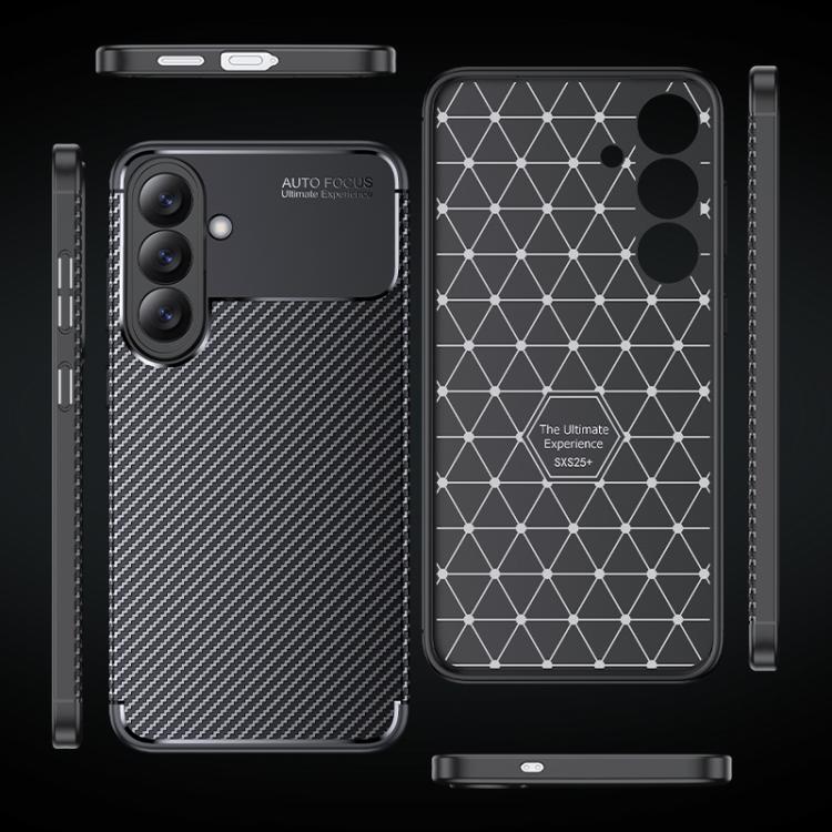 For Samsung Galaxy S26 5G Carbon Fiber Texture Shockproof TPU Phone Case - Black