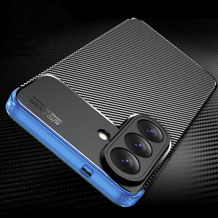 For Samsung Galaxy S26 5G Carbon Fiber Texture Shockproof TPU Phone Case - Black