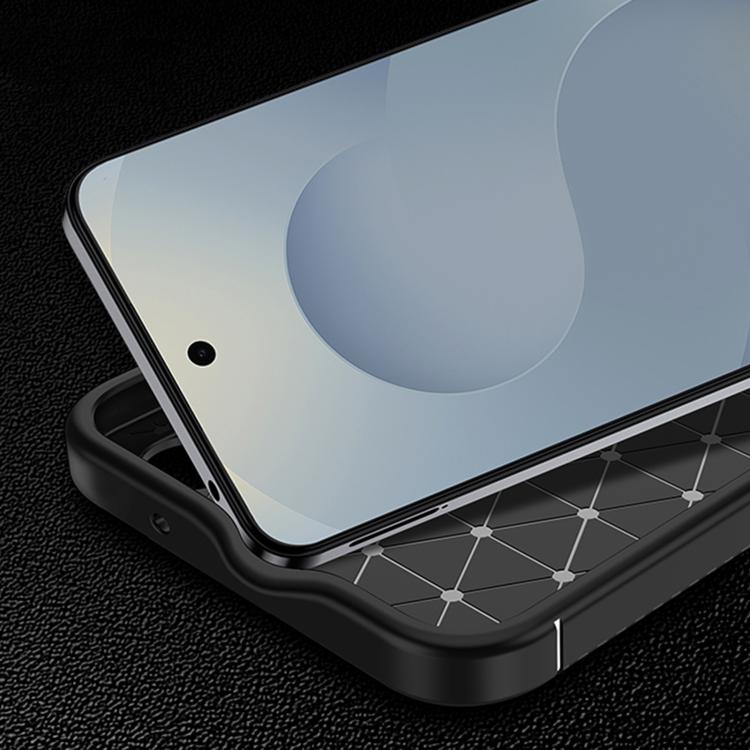 For Samsung Galaxy S26 5G Carbon Fiber Texture Shockproof TPU Phone Case - Black