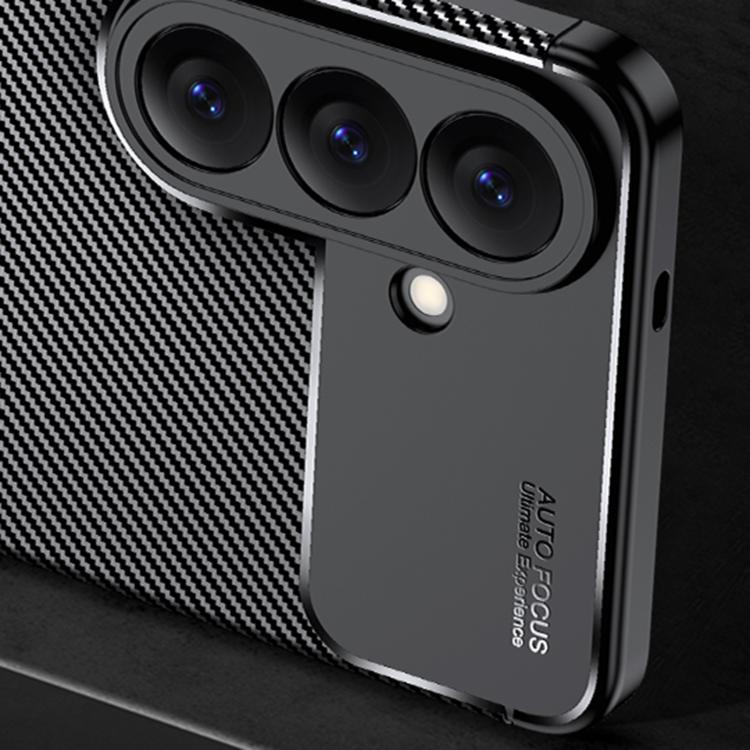 For Samsung Galaxy S26 5G Carbon Fiber Texture Shockproof TPU Phone Case - Black
