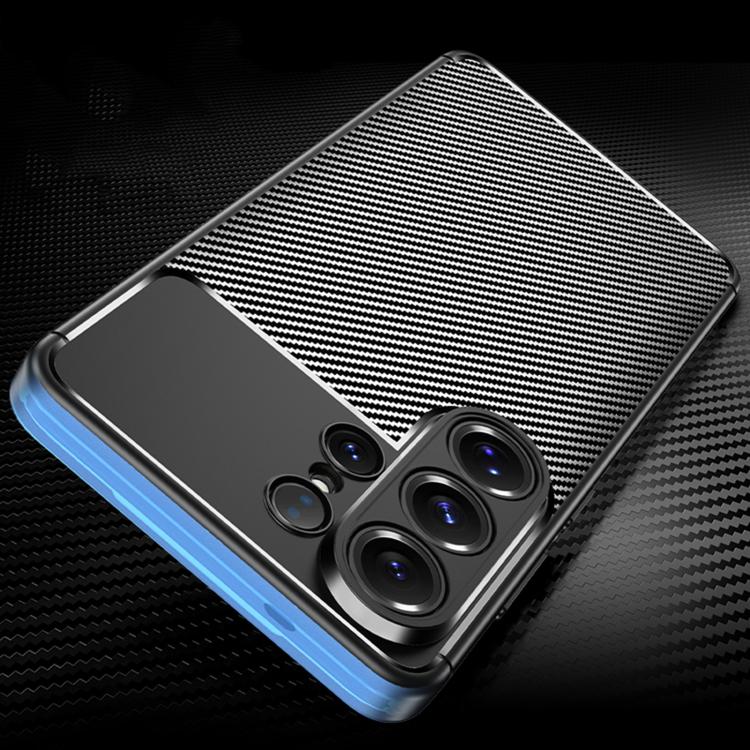 For Samsung Galaxy S26 Ultra 5G Carbon Fiber Texture Shockproof TPU Phone Case - Black