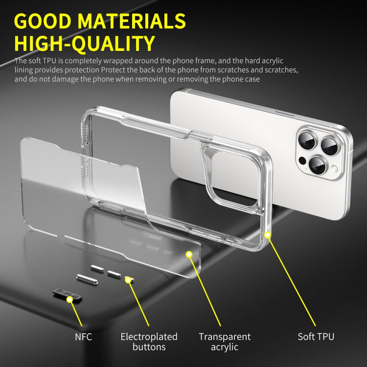 For iPhone 13 Pro Max Acrylic + TPU Transparent Full Coverage Phone Case