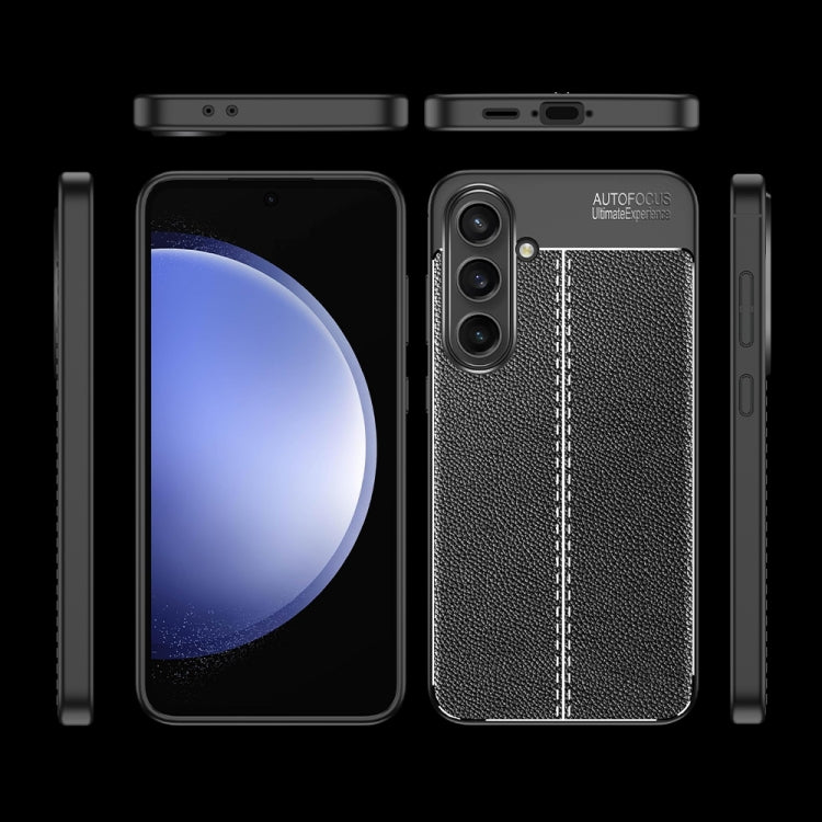 For Samsung Galaxy S24 FE 5G Litchi Texture Shockproof TPU Phone Case - Black