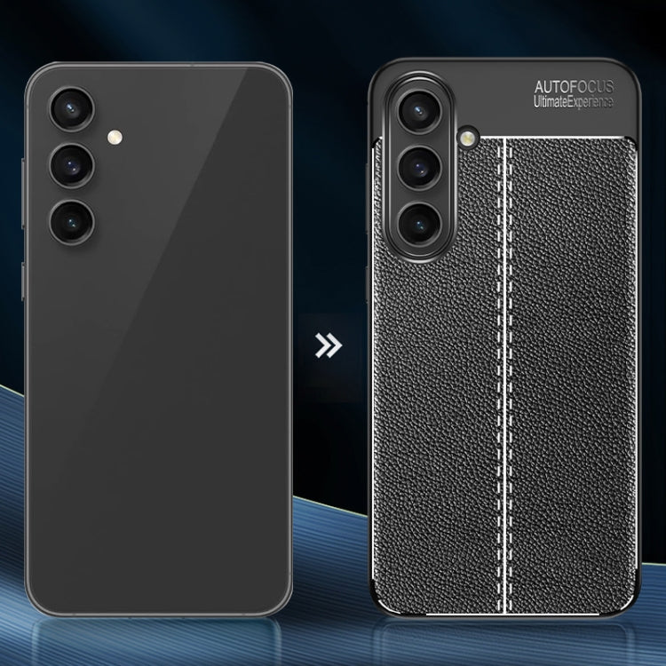 For Samsung Galaxy S24 FE 5G Litchi Texture Shockproof TPU Phone Case - Black