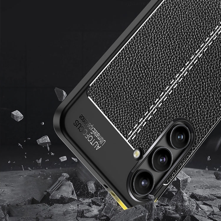 For Samsung Galaxy S24 FE 5G Litchi Texture Shockproof TPU Phone Case - Black