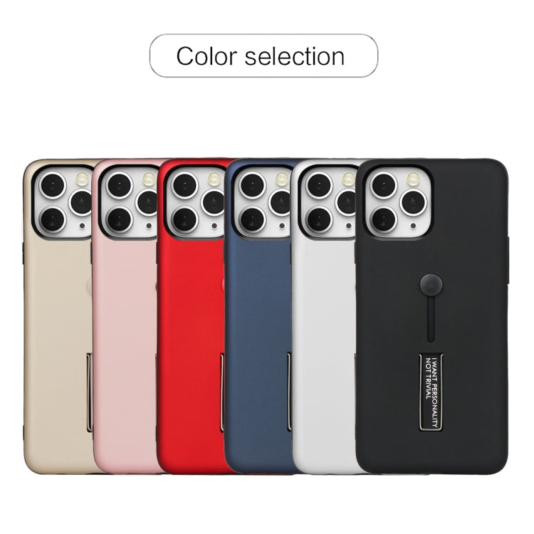 For iPhone 12 mini Oil Feel Shockproof TPU + PC Protective Case with Holder