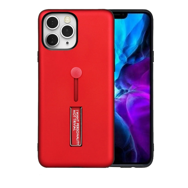 For iPhone 12 / 12 Pro Oil Feel Shockproof TPU + PC Protective Case with Holder
