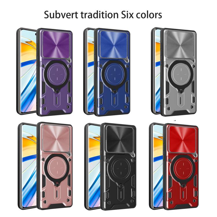 For Xiaomi 15 CD Texture Sliding Camshield Magnetic Holder Phone Case