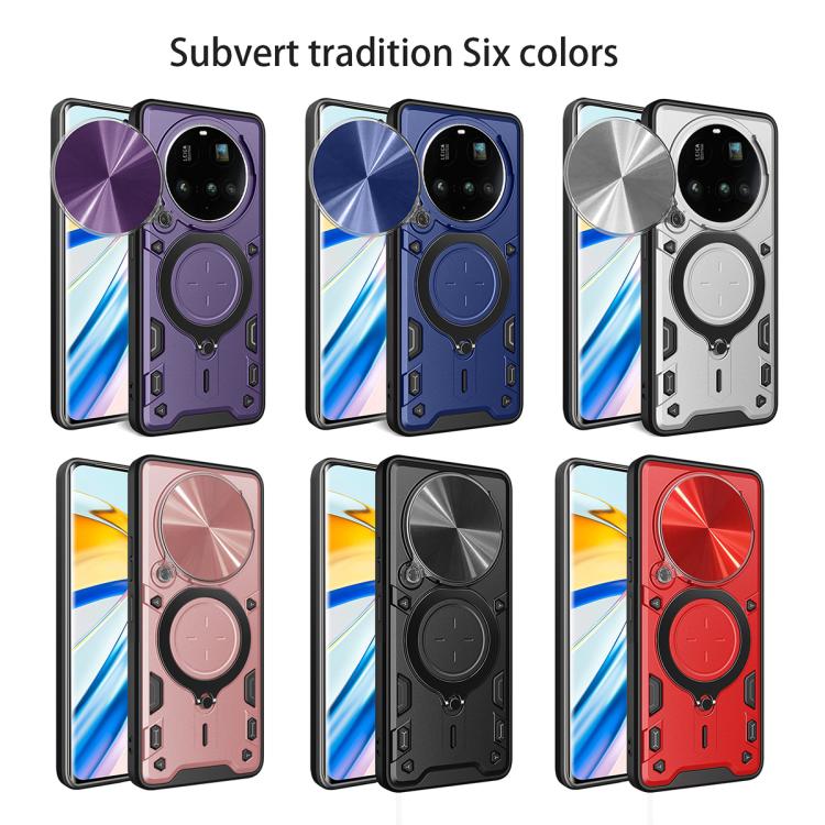 For Xiaomi 15 Ultra CD Texture Sliding Camshield Magnetic Holder Phone Case