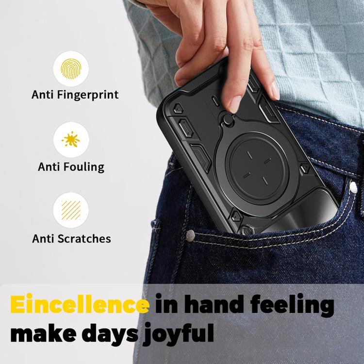 For Xiaomi 15T 5G CD Texture Sliding Camshield Magnetic Holder Phone Case