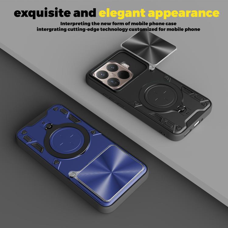 For Xiaomi 15T Pro 5G CD Texture Sliding Camshield Magnetic Holder Phone Case