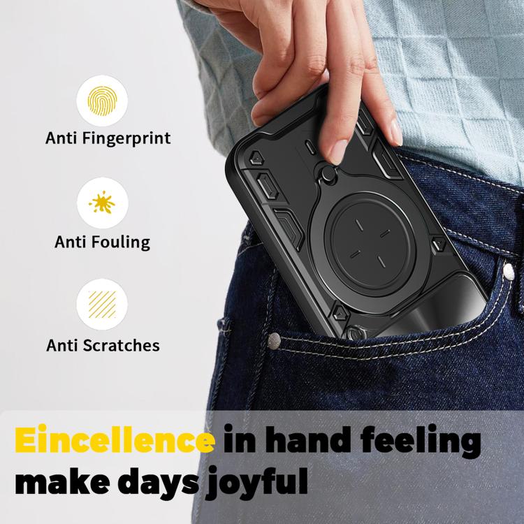 For Xiaomi 15T Pro 5G CD Texture Sliding Camshield Magnetic Holder Phone Case
