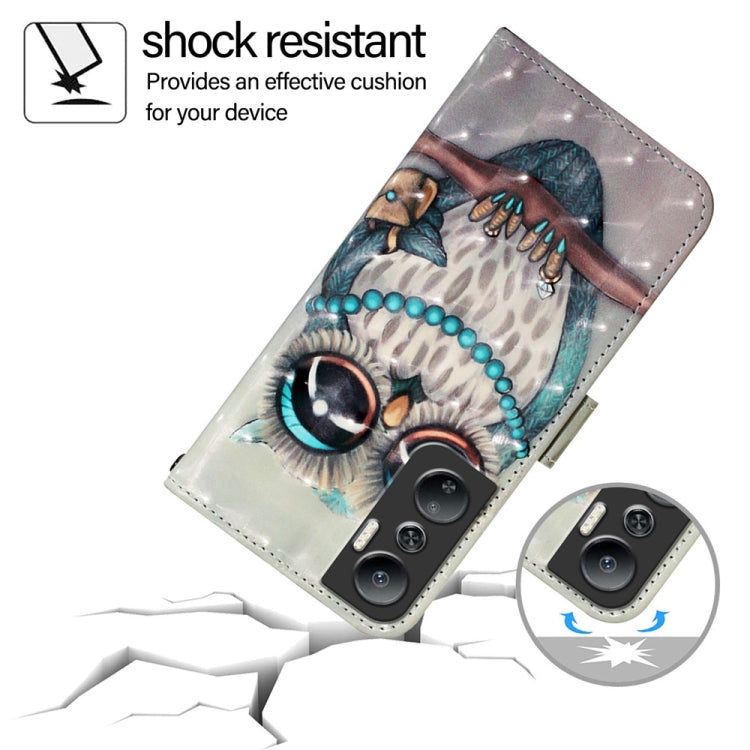 For Infinix Hot 20 4G 3D Painting Horizontal Flip Leather Phone Case