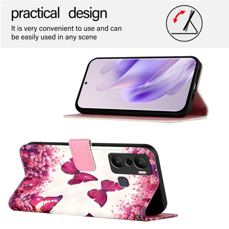 For Infinix Hot 20 Play 3D Painting Horizontal Flip Leather Phone Case