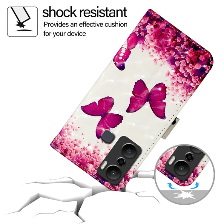 For Infinix Hot 20 Play 3D Painting Horizontal Flip Leather Phone Case