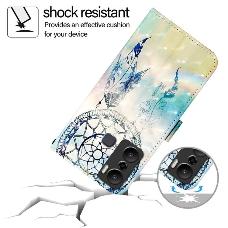 For Infinix Hot 20 Play 3D Painting Horizontal Flip Leather Phone Case
