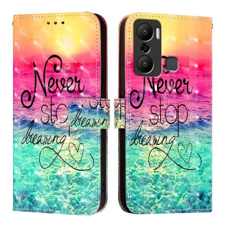 For Infinix Hot 20 Play 3D Painting Horizontal Flip Leather Phone Case