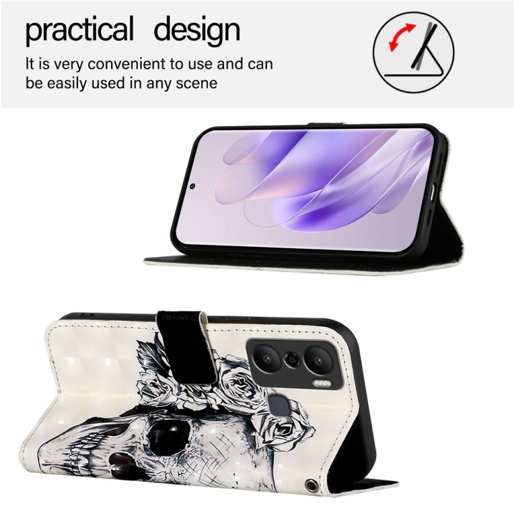 For Infinix Hot 20 Play 3D Painting Horizontal Flip Leather Phone Case
