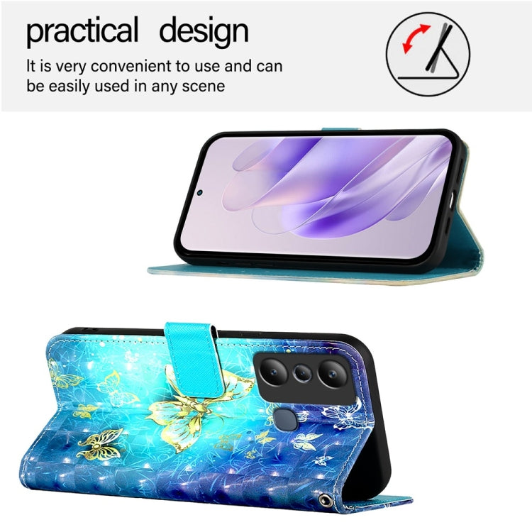 For Infinix Hot 20i 3D Painting Horizontal Flip Leather Phone Case