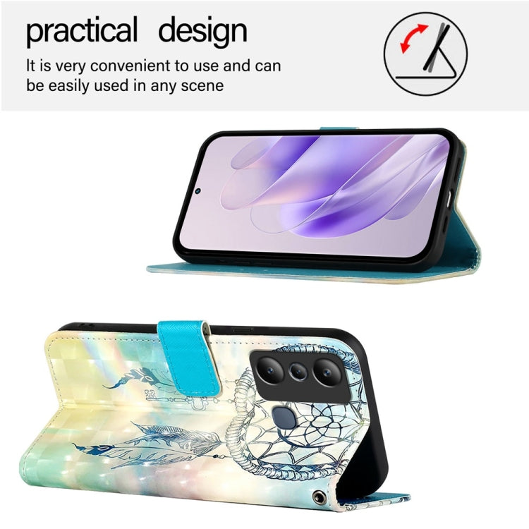 For Infinix Hot 20i 3D Painting Horizontal Flip Leather Phone Case