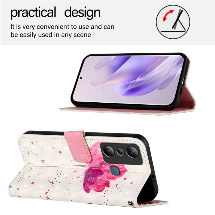 For Infinix Hot 20i 3D Painting Horizontal Flip Leather Phone Case