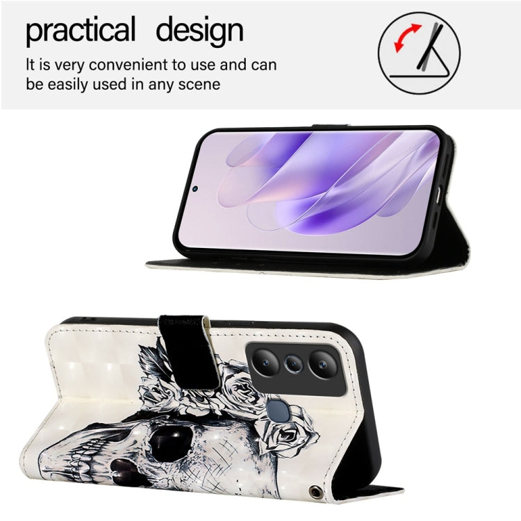 For Infinix Hot 20i 3D Painting Horizontal Flip Leather Phone Case