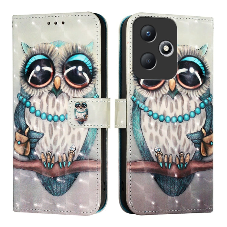 For Infinix Hot 30 Play / Hot 30 Play NFC 3D Painting Horizontal Flip Leather Phone Case