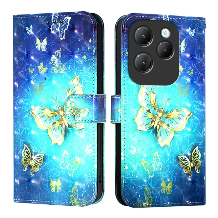 For Infinix Hot 40 / Hot 40 Pro 3D Painting Horizontal Flip Leather Phone Case