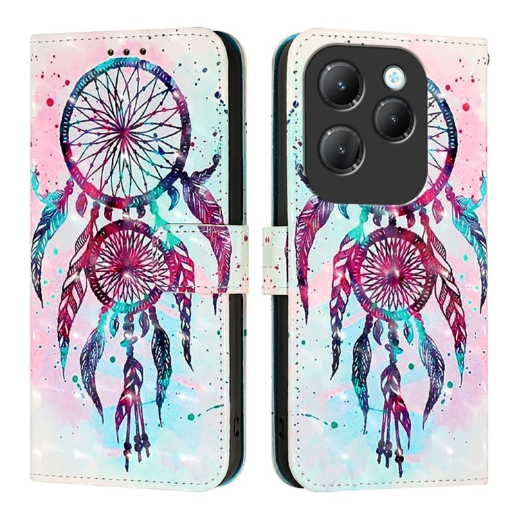 For Infinix Hot 40 / Hot 40 Pro 3D Painting Horizontal Flip Leather Phone Case