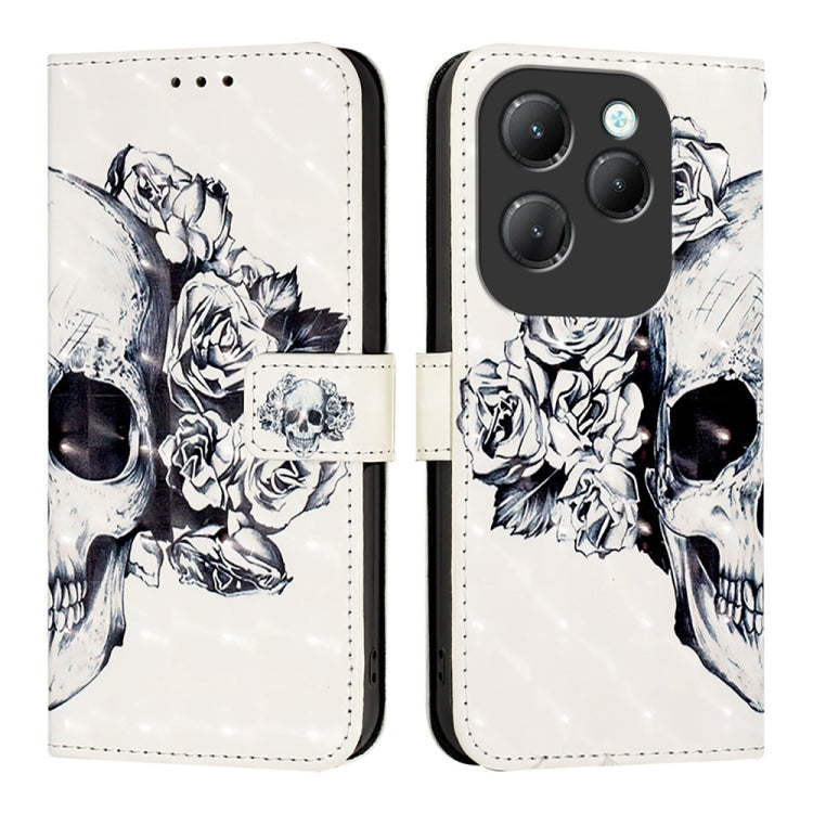 For Infinix Hot 40 / Hot 40 Pro 3D Painting Horizontal Flip Leather Phone Case