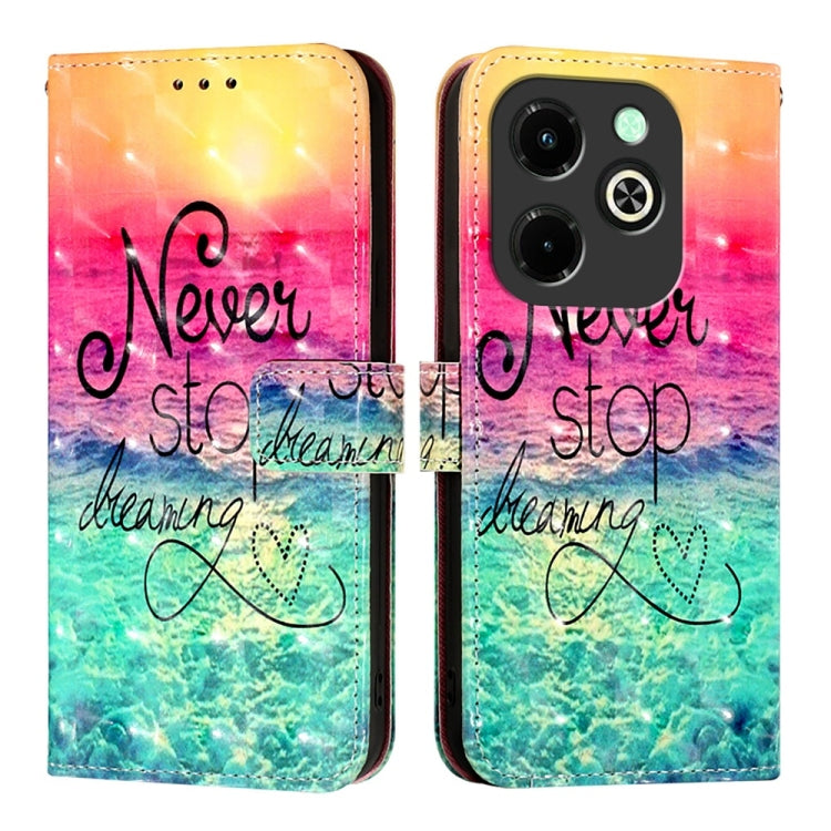 For Infinix Hot 40i 3D Painting Horizontal Flip Leather Phone Case