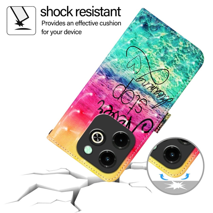 For Infinix Hot 40i 3D Painting Horizontal Flip Leather Phone Case
