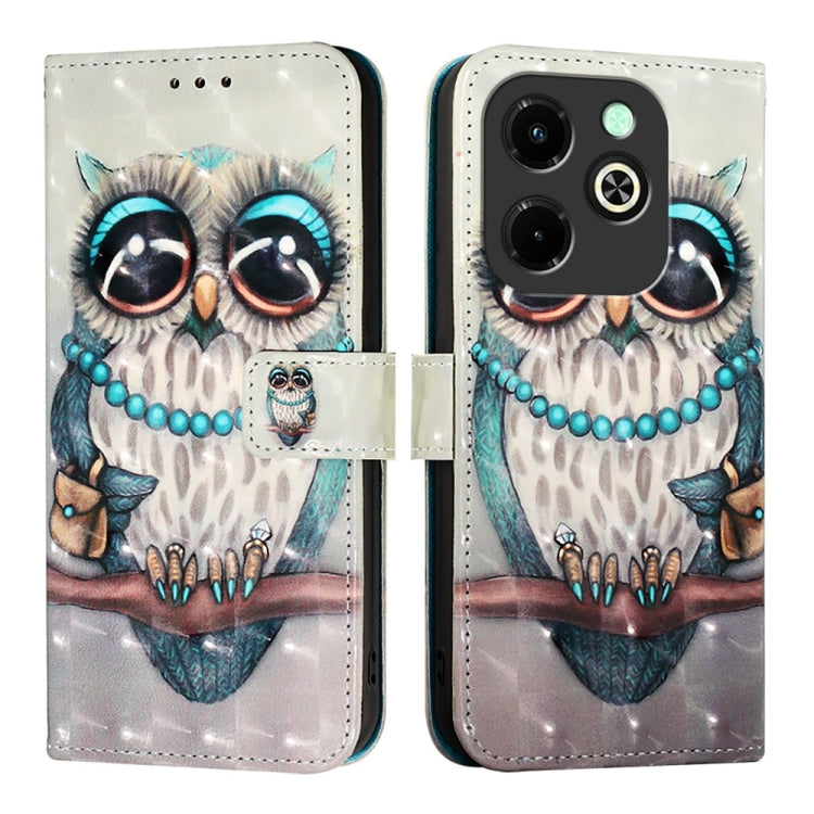 For Infinix Hot 40i 3D Painting Horizontal Flip Leather Phone Case