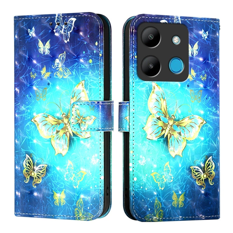 For Infinix Smart 7 3D Painting Horizontal Flip Leather Phone Case