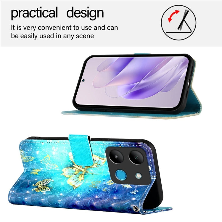 For Infinix Smart 7 3D Painting Horizontal Flip Leather Phone Case