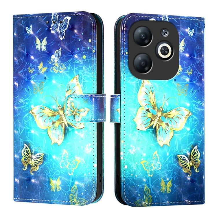 For Infinix Smart 8 3D Painting Horizontal Flip Leather Phone Case