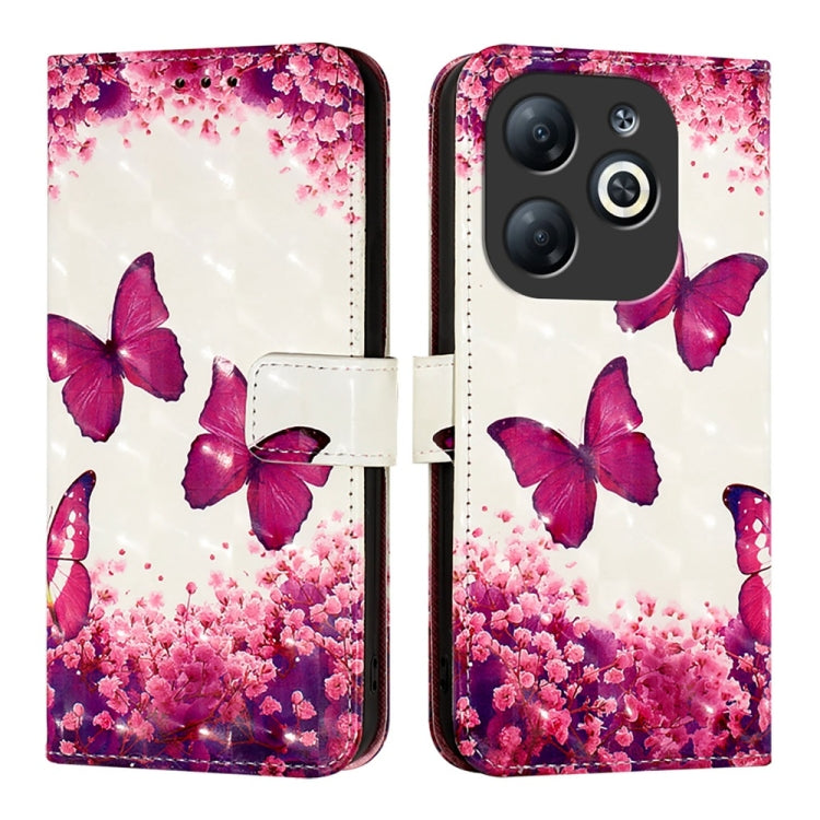 For Infinix Smart 8 3D Painting Horizontal Flip Leather Phone Case