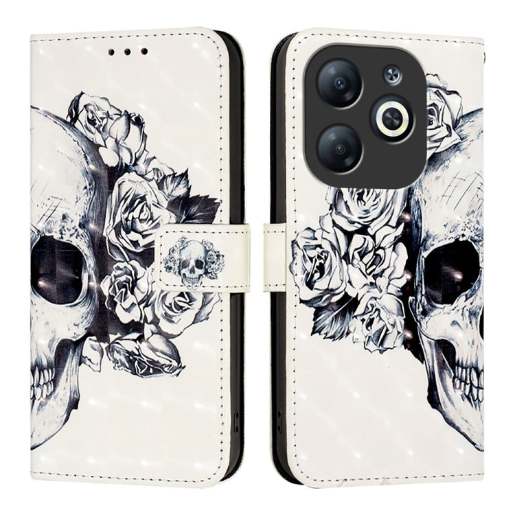 For Infinix Smart 8 3D Painting Horizontal Flip Leather Phone Case