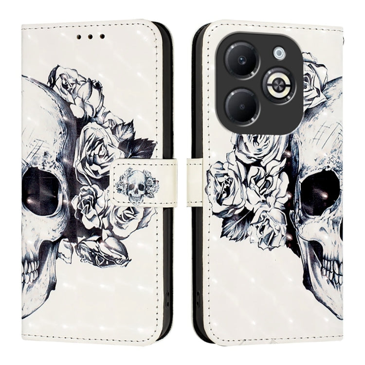 For Infinix Smart 8 Plus / Smart 8 Pro 3D Painting Horizontal Flip Leather Phone Case