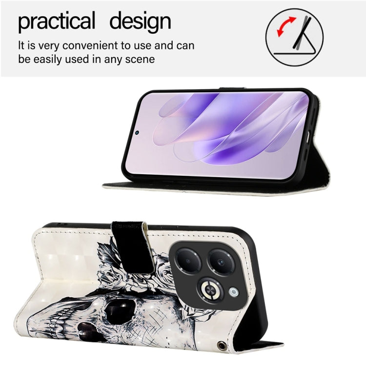 For Infinix Smart 8 Plus / Smart 8 Pro 3D Painting Horizontal Flip Leather Phone Case