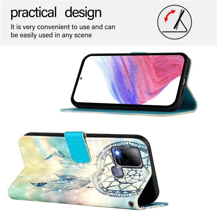 For Infinix Hot 10T / 10S 3D Painting Horizontal Flip Leather Phone Case