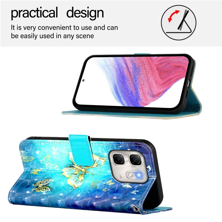 For Infinix Hot 50i 5G / Smart 9 4G 3D Painting Horizontal Flip Leather Phone Case