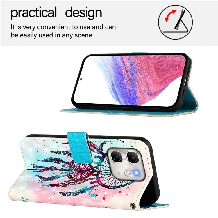 For Infinix Hot 50i 5G / Smart 9 4G 3D Painting Horizontal Flip Leather Phone Case
