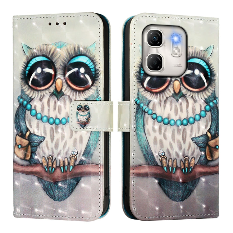 For Infinix Hot 50i 5G / Smart 9 4G 3D Painting Horizontal Flip Leather Phone Case