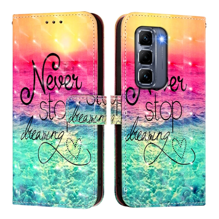 For Infinix Hot 50 Pro+ 4G 3D Painting Horizontal Flip Leather Phone Case