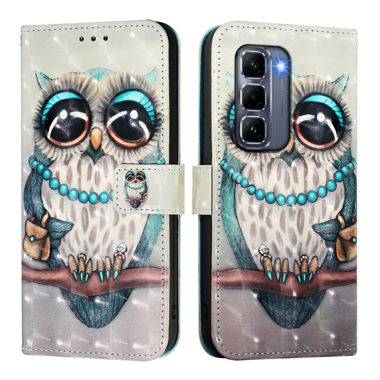 For Infinix Hot 50 Pro+ 4G 3D Painting Horizontal Flip Leather Phone Case