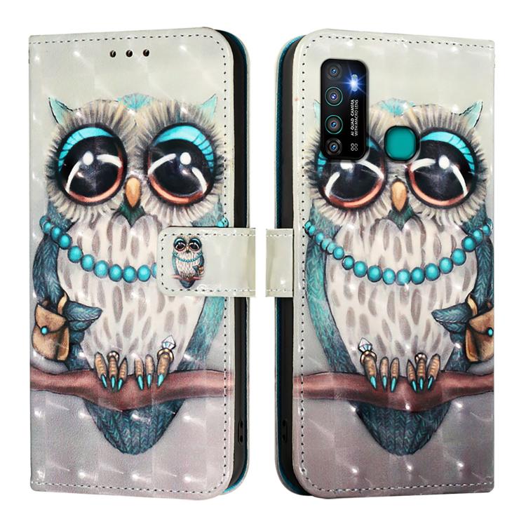For Infinix Hot 9 / Hot 9 Pro 3D Painting Horizontal Flip Leather Phone Case