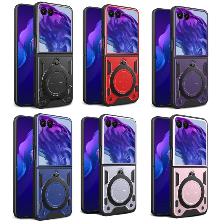 For Motorola Razr 50 Ultra CD Texture Magnetic Holder Phone Case