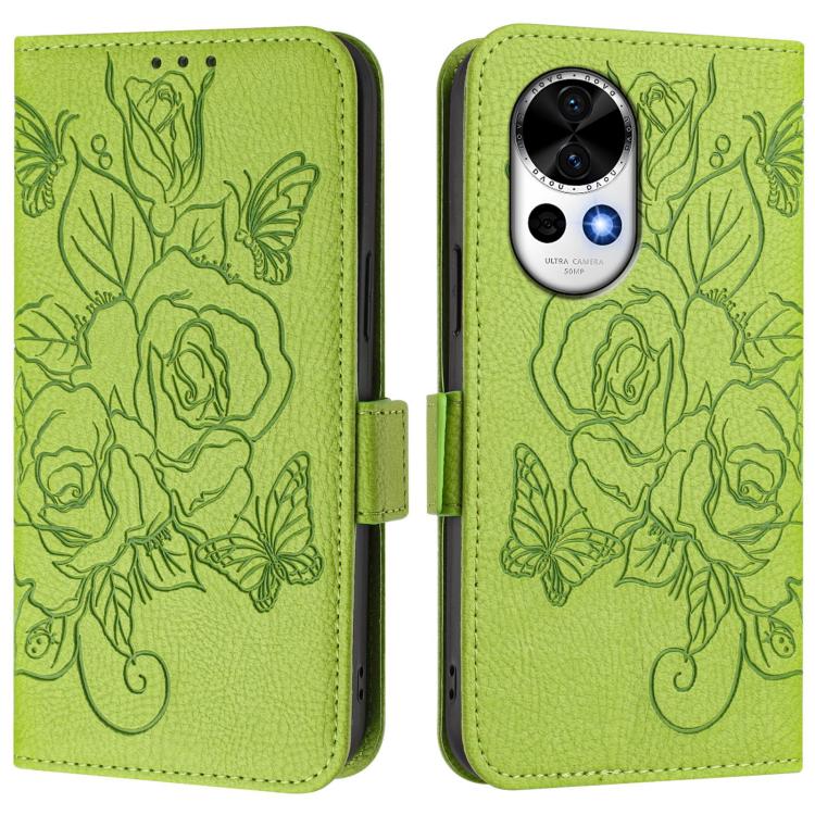 For Huawei nova 13 / nova 12 Embossed Rose RFID Anti-theft Leather Phone Case